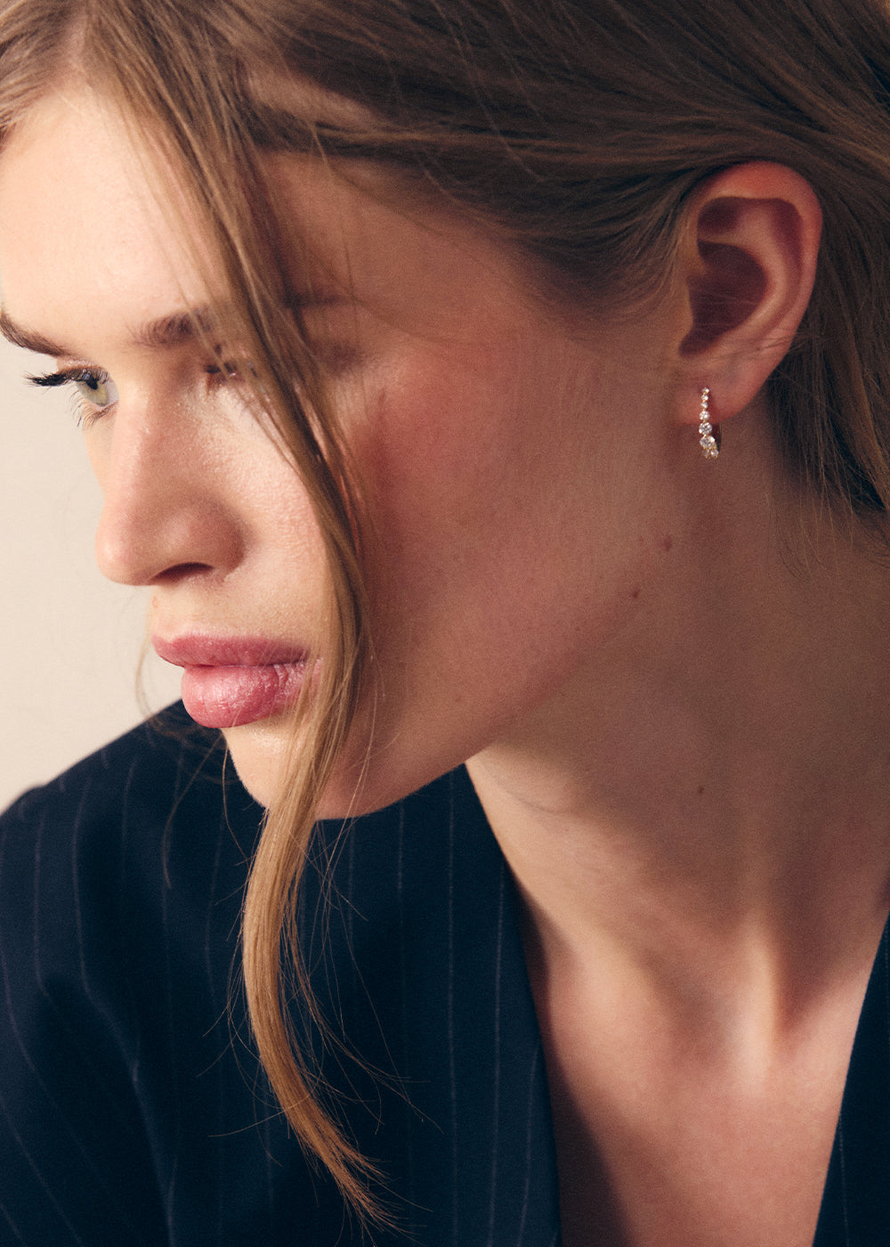 Shuga Graduated Lab-Grown Diamond Hoop Earrings