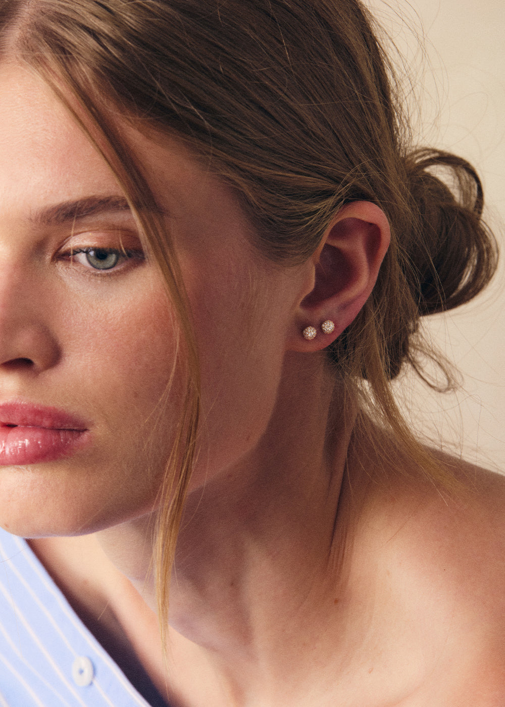 Lab-Grown Diamond Bon Bon Stud Earrings