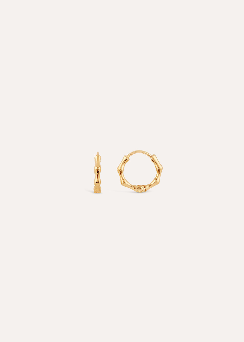 Bamboo Micro Hoop Earrings