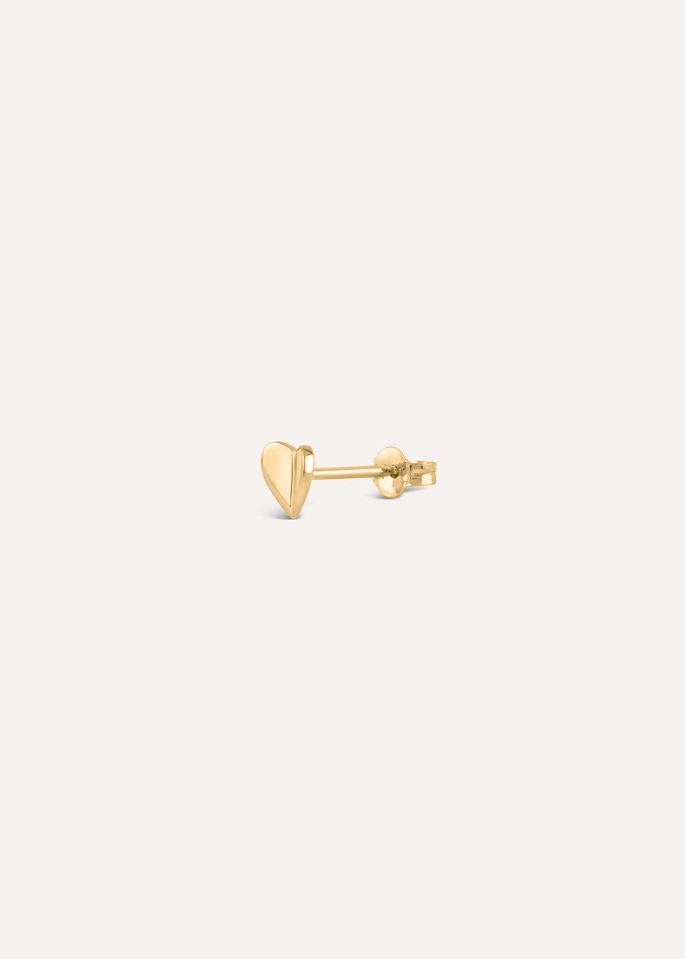 Single Folded Heart Stud Earring