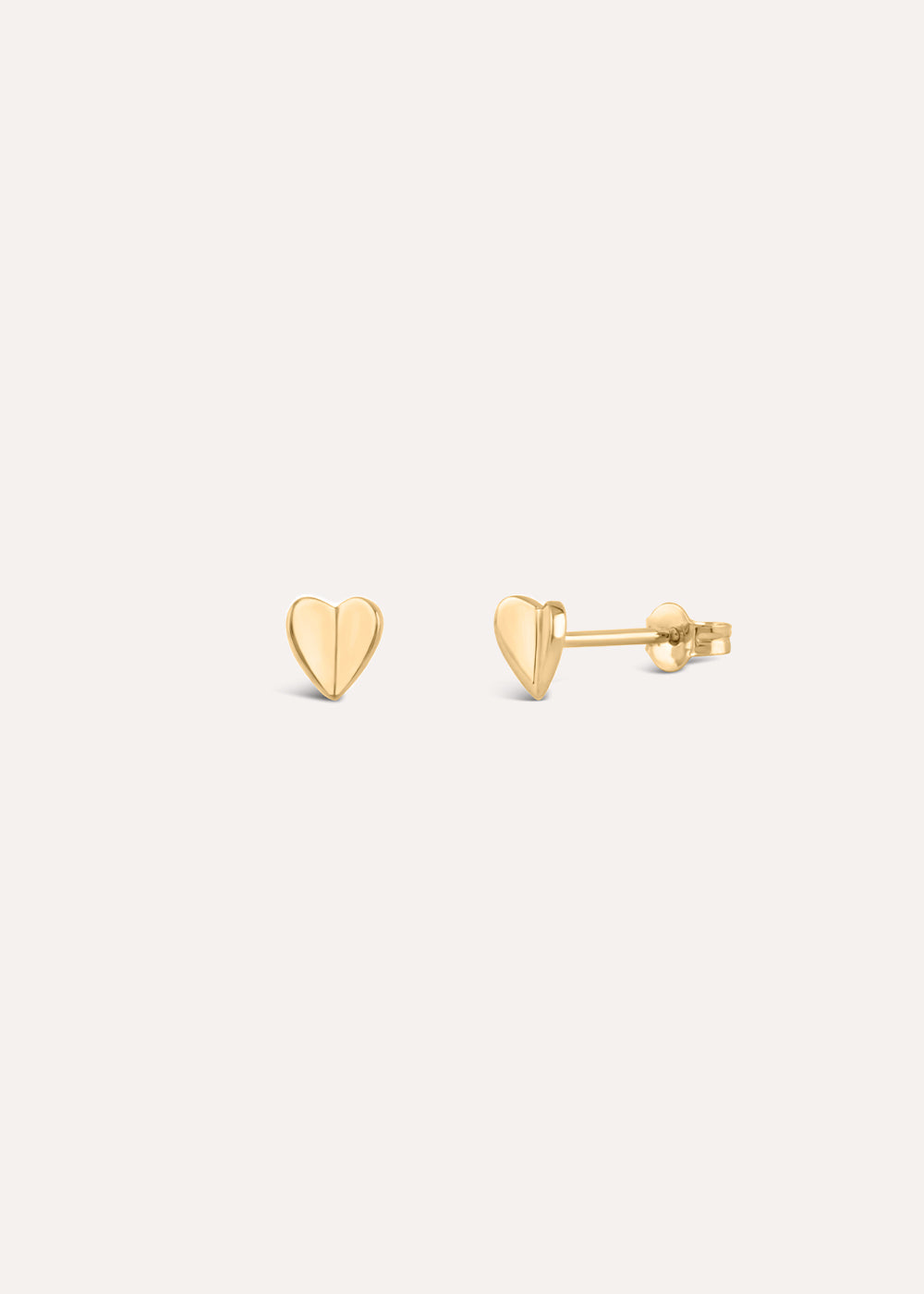 Folded Heart Stud Earrings
