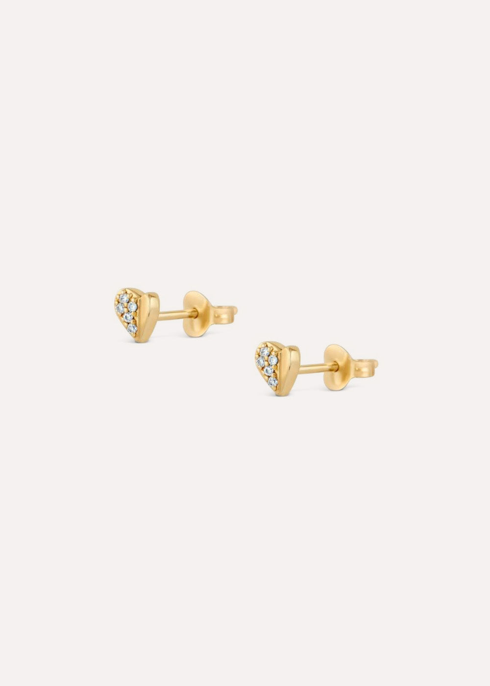 Folded Heart Lab-Grown Diamond Stud Earrings