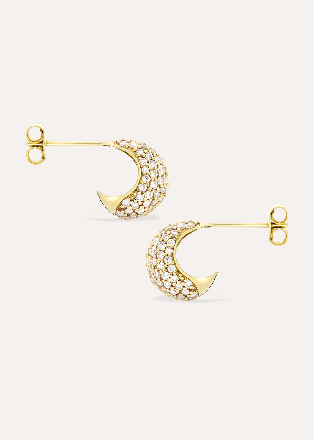 Signature Mini Scoop Pavé Lab-Grown Diamond Hoop Earrings