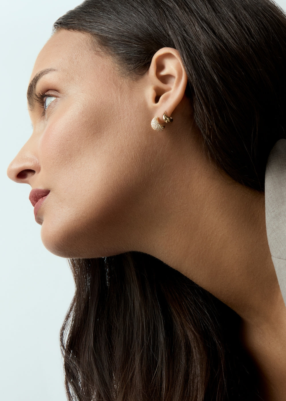 Signature Mini Scoop Pavé Lab-Grown Diamond Hoop Earrings