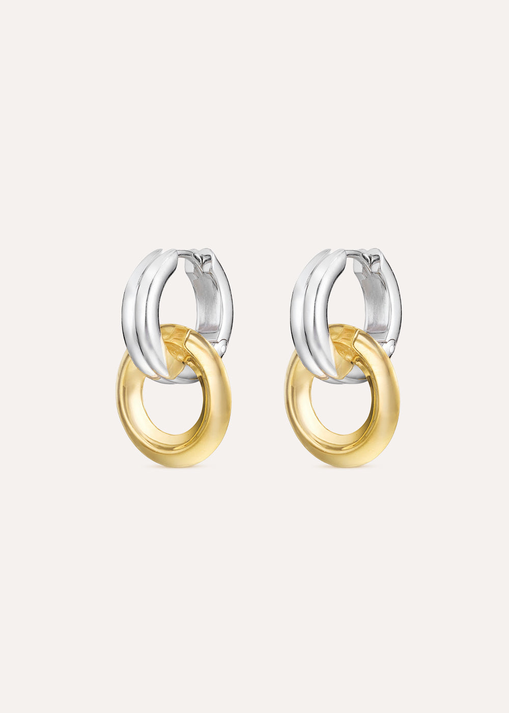 Iceni Chariot Link Drop Hoop Earrings