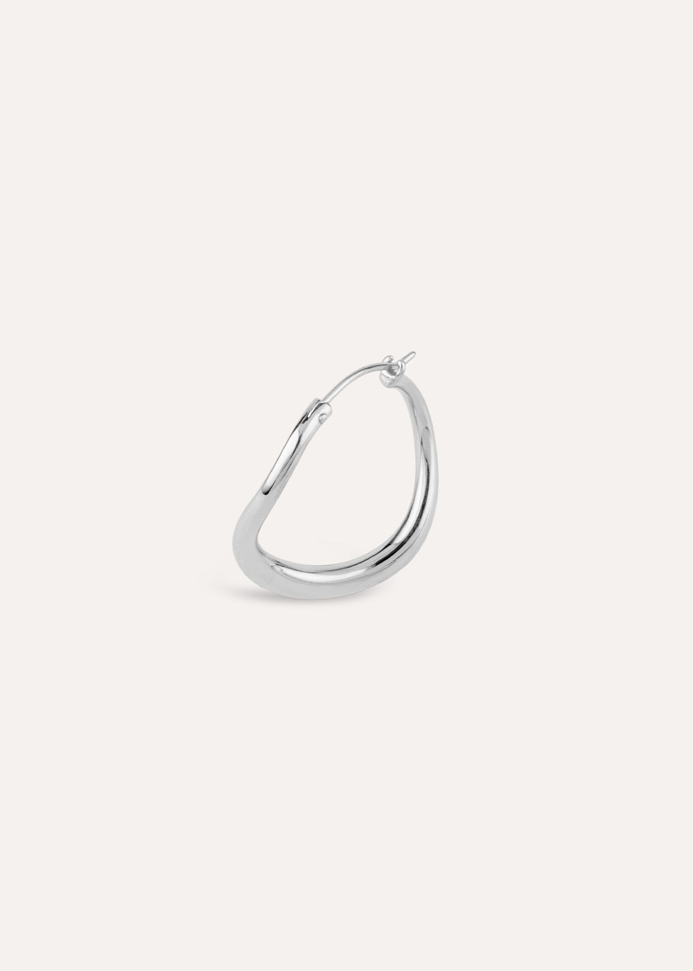 Single Wave Small Hoop Earring