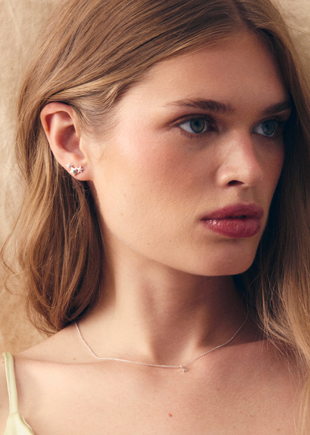 Single Star Trio Stud Earring