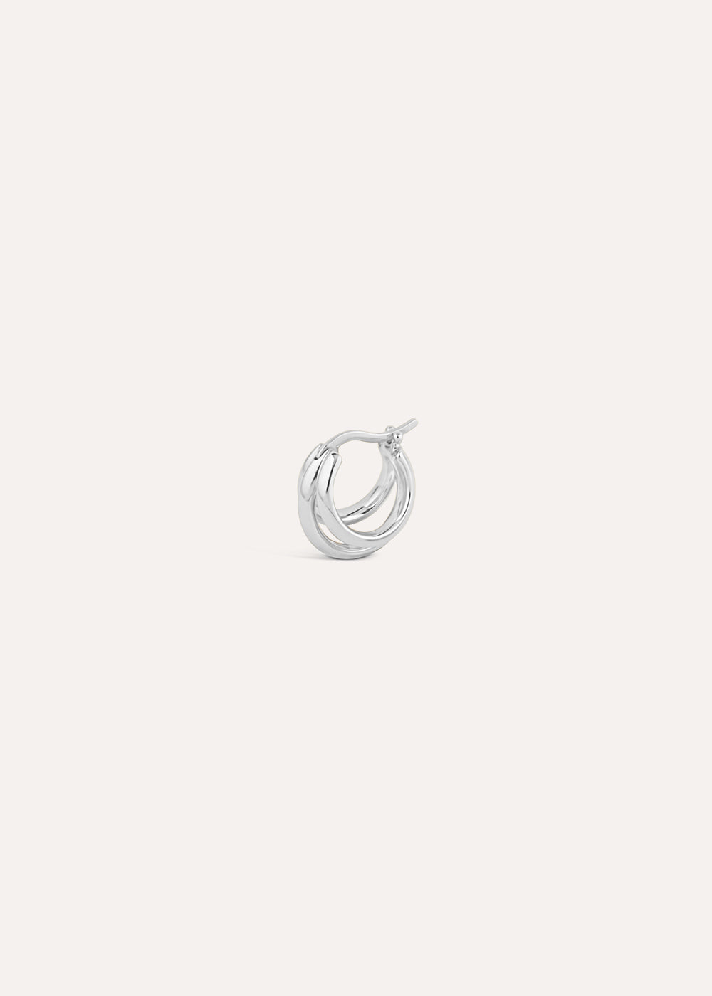 Single Signature Triple Huggie Hoop Earring
