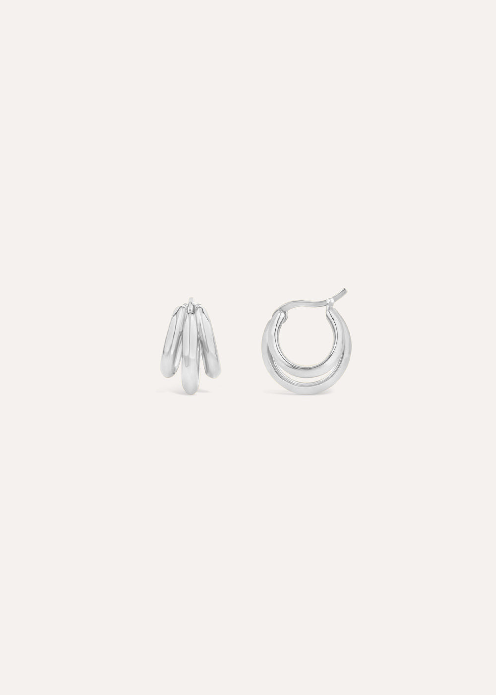 Signature Triple Huggie Hoop Earrings