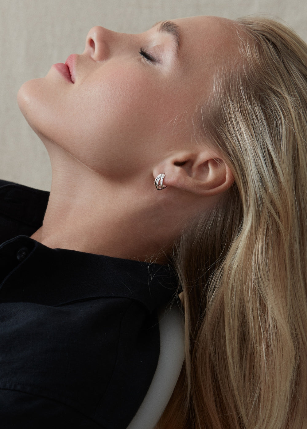 Signature Triple Huggie Hoop Earrings