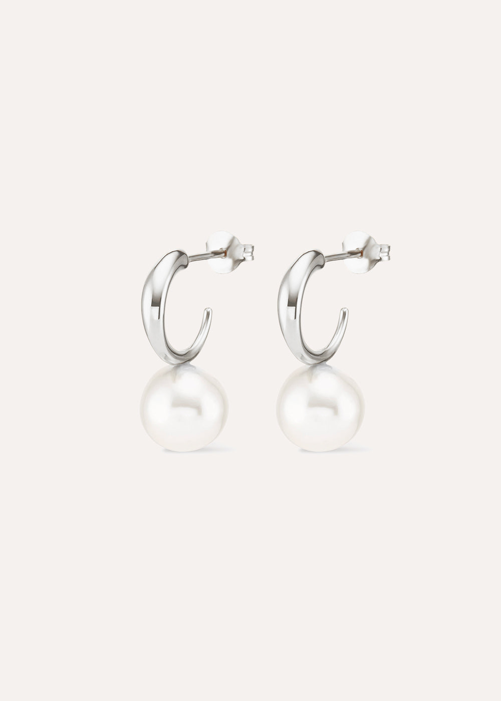 Toro Pearl Drop Hoop Earrings