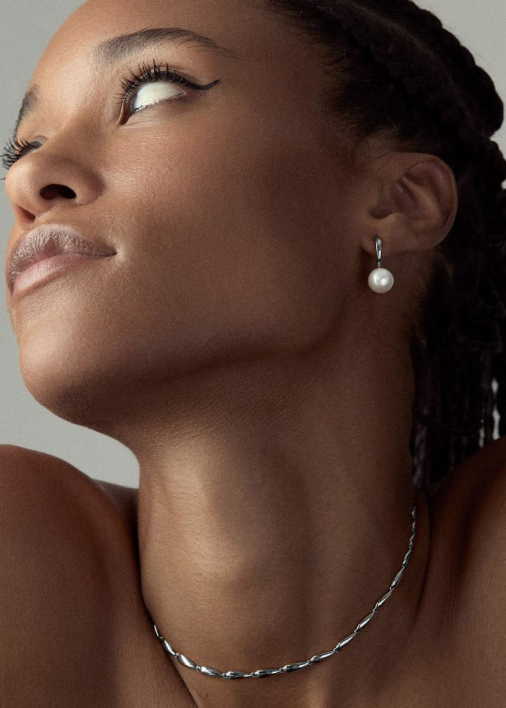 Toro Pearl Drop Hoop Earrings