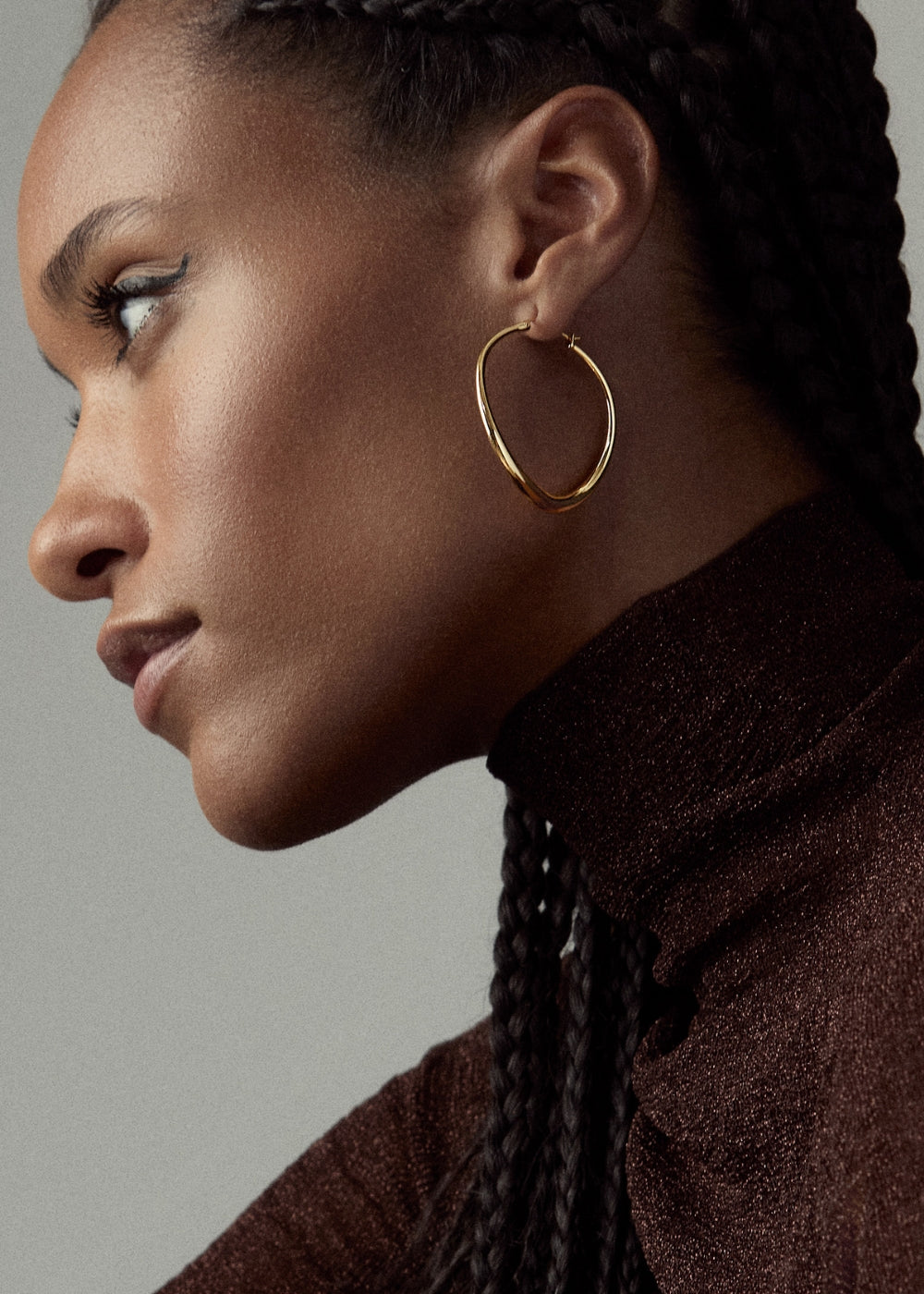 Wave Large Hoop Earrings