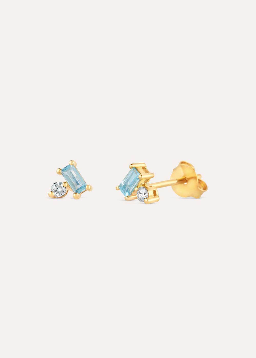 Shuga Lab-Grown Diamond & Blue Topaz Stud Earrings