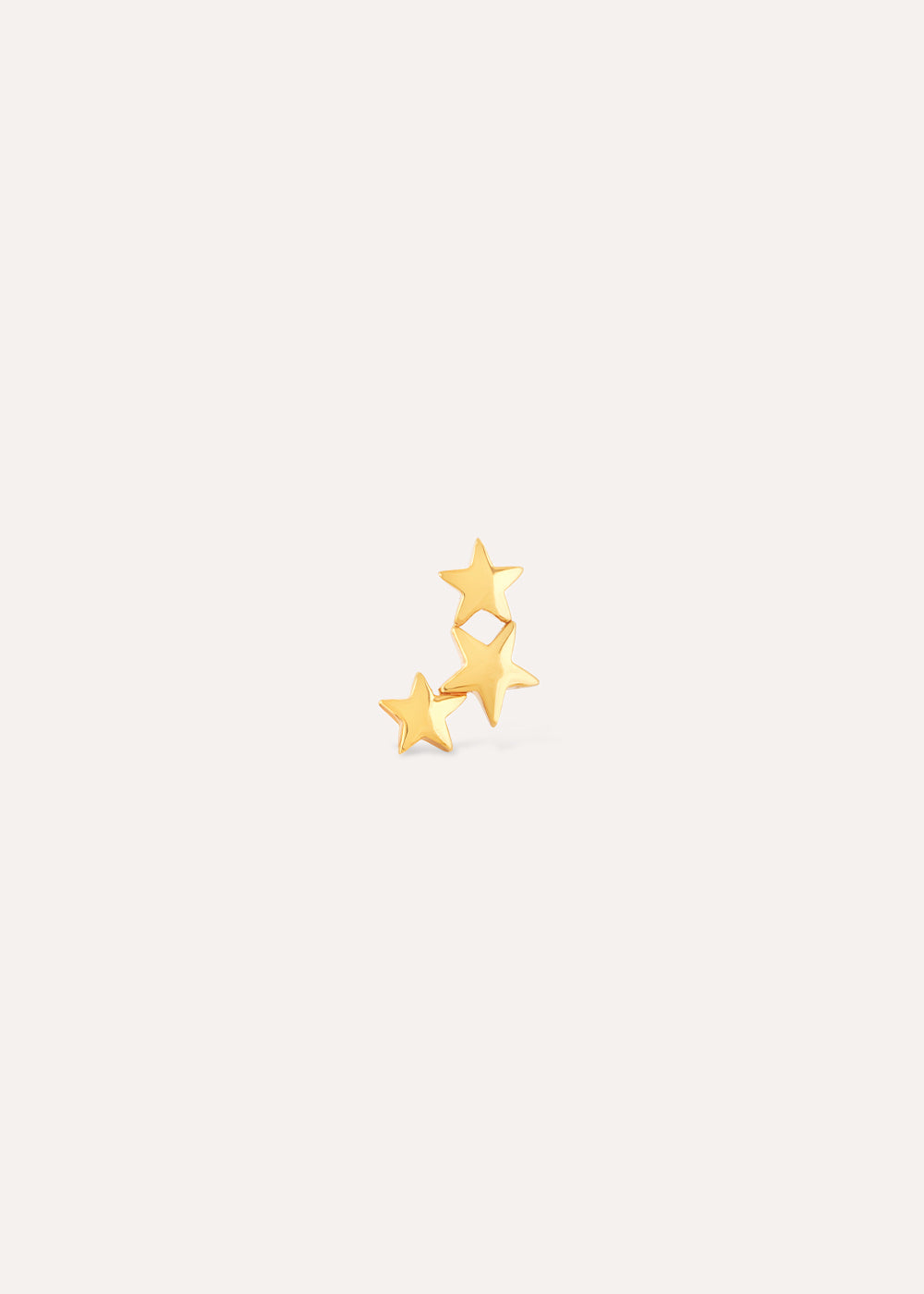 Single Star Trio Stud Earring