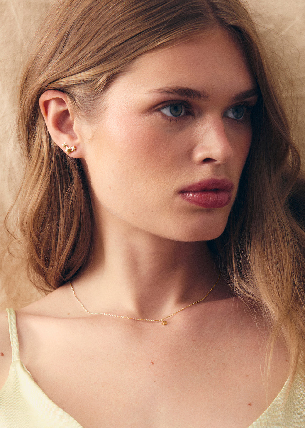 Single Star Trio Stud Earring