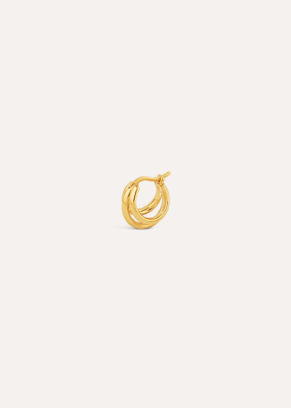 Single Signature Triple Huggie Hoop Earring