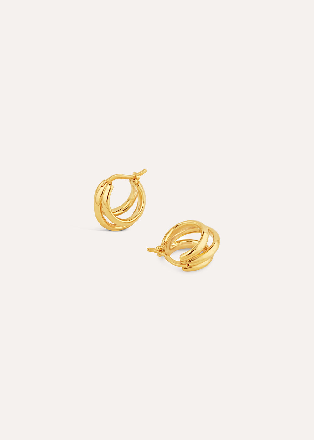 Signature Triple Huggie Hoop Earrings