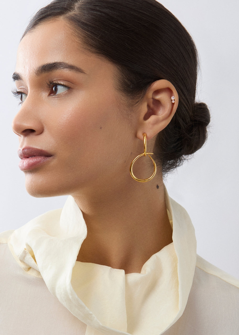 Toro Large Drop Hoop Earrings