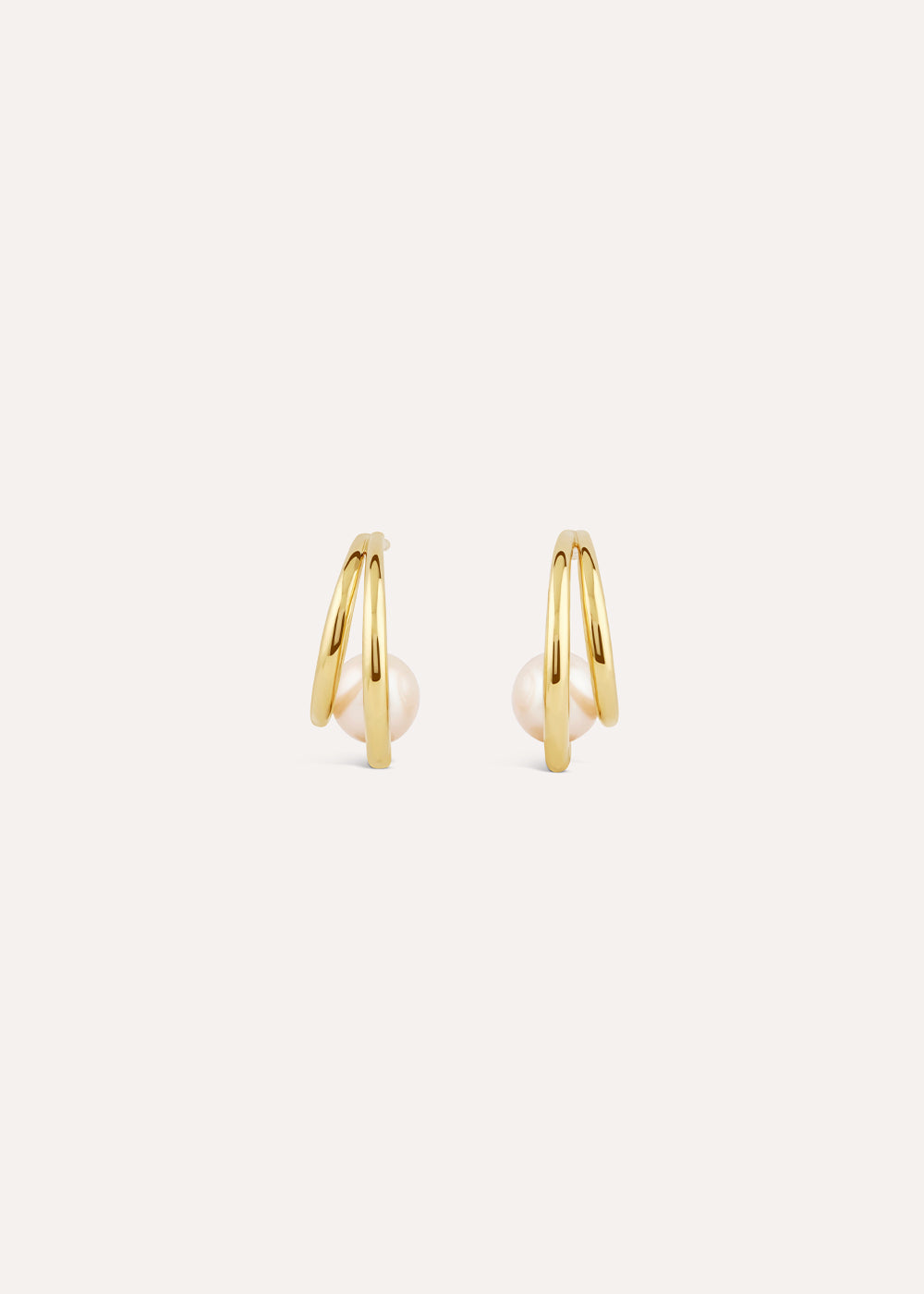 Toro Pearl Double Hoop Earrings
