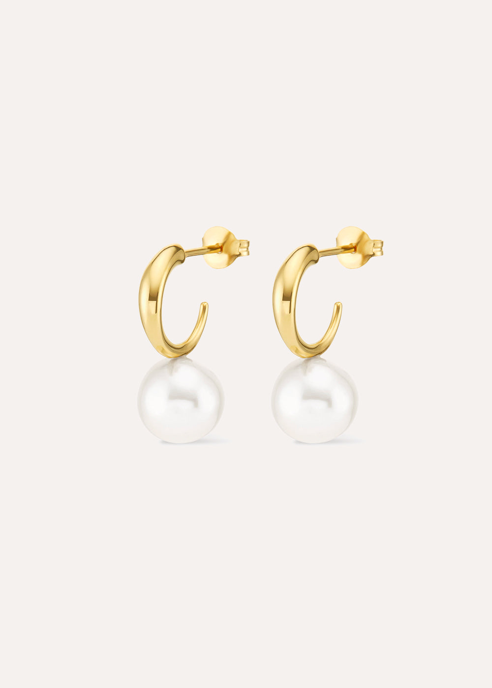 Toro Pearl Drop Hoop Earrings