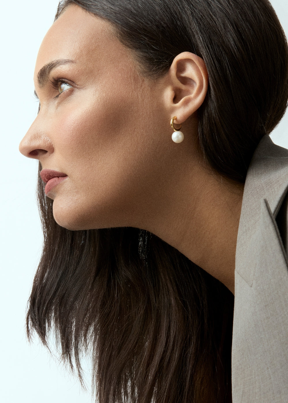 Toro Pearl Drop Hoop Earrings