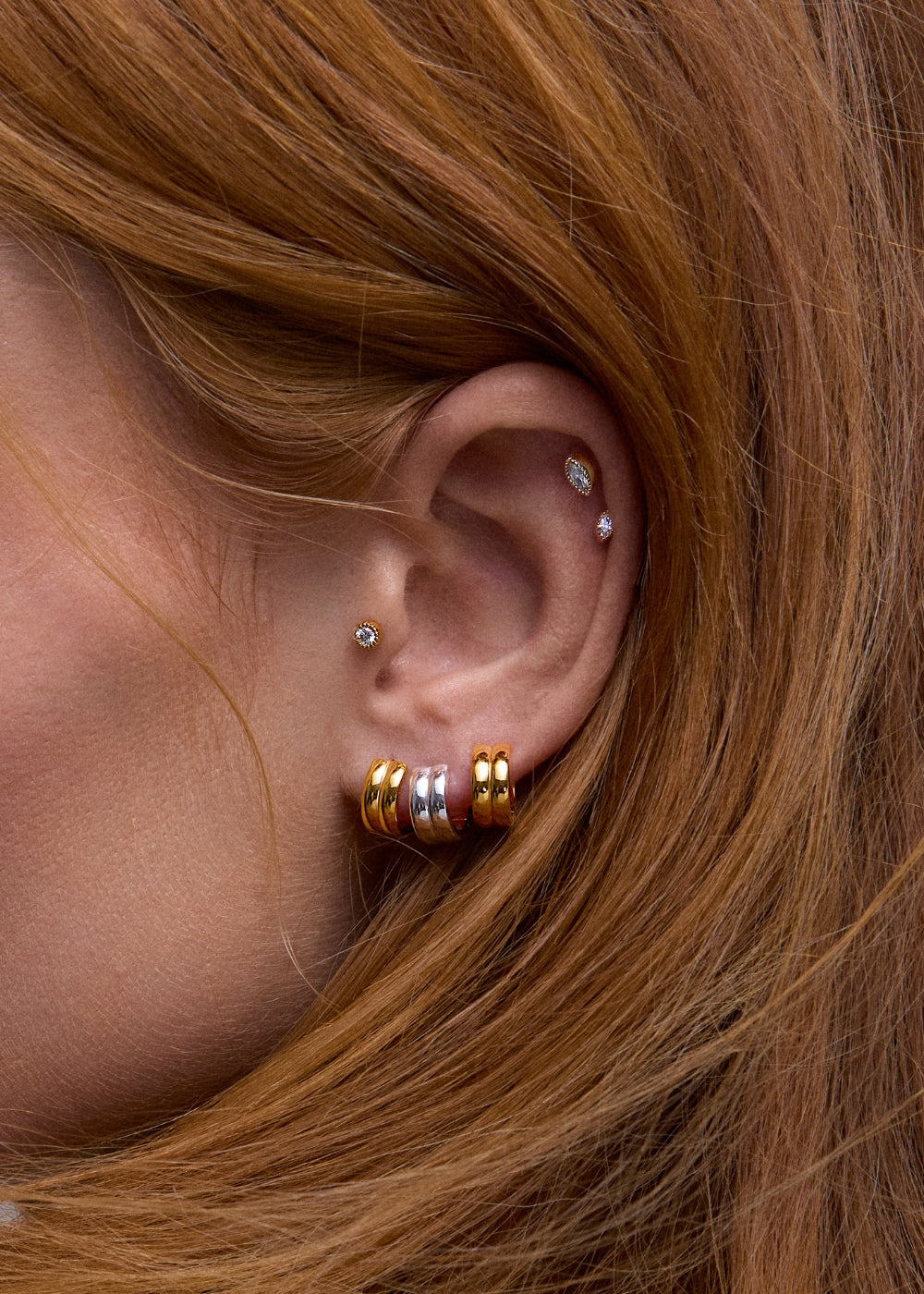 Single Iceni Warrior Huggie Hoop Earring