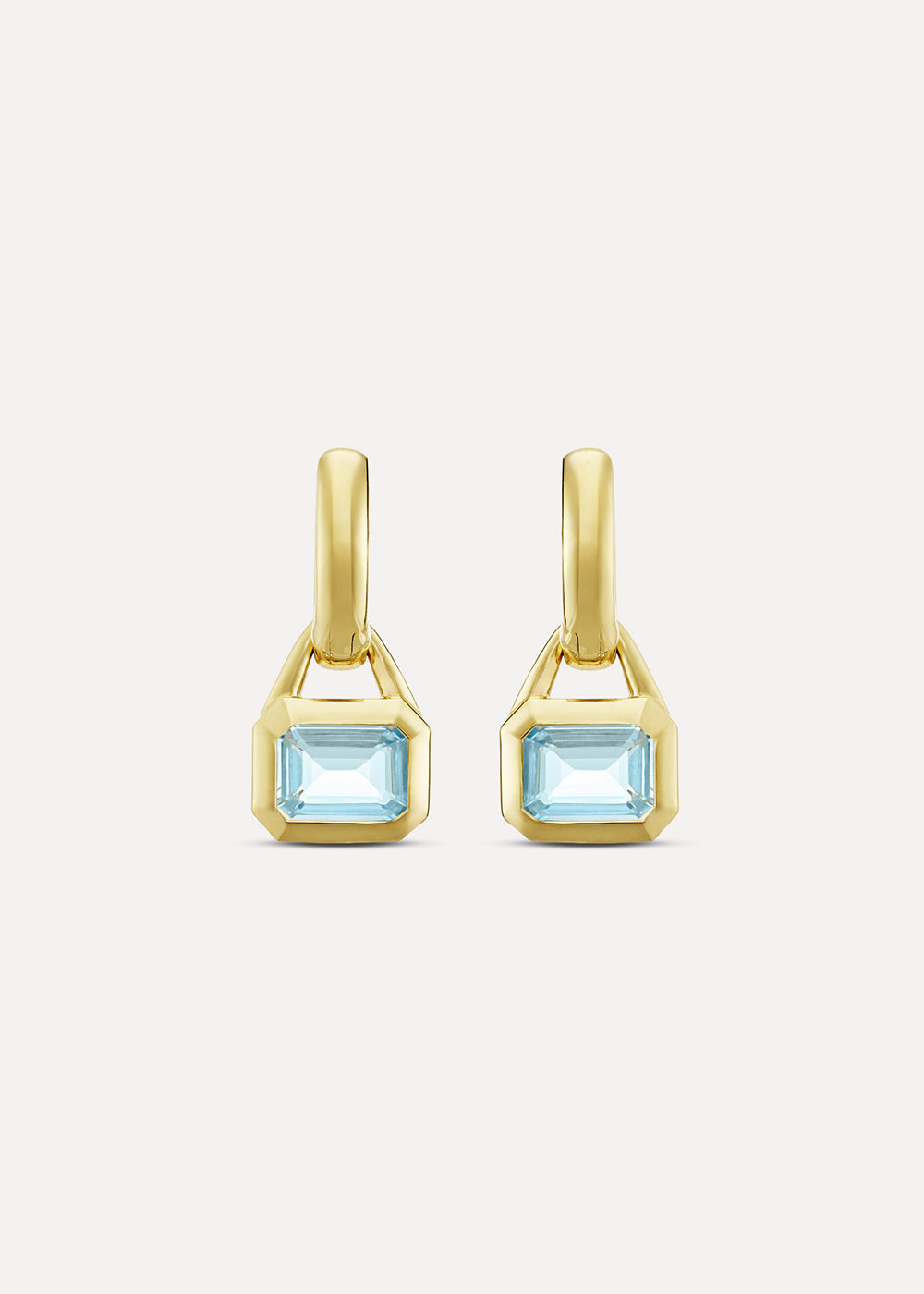 Paloma Sky Blue Topaz Small Hoop Drop Earrings