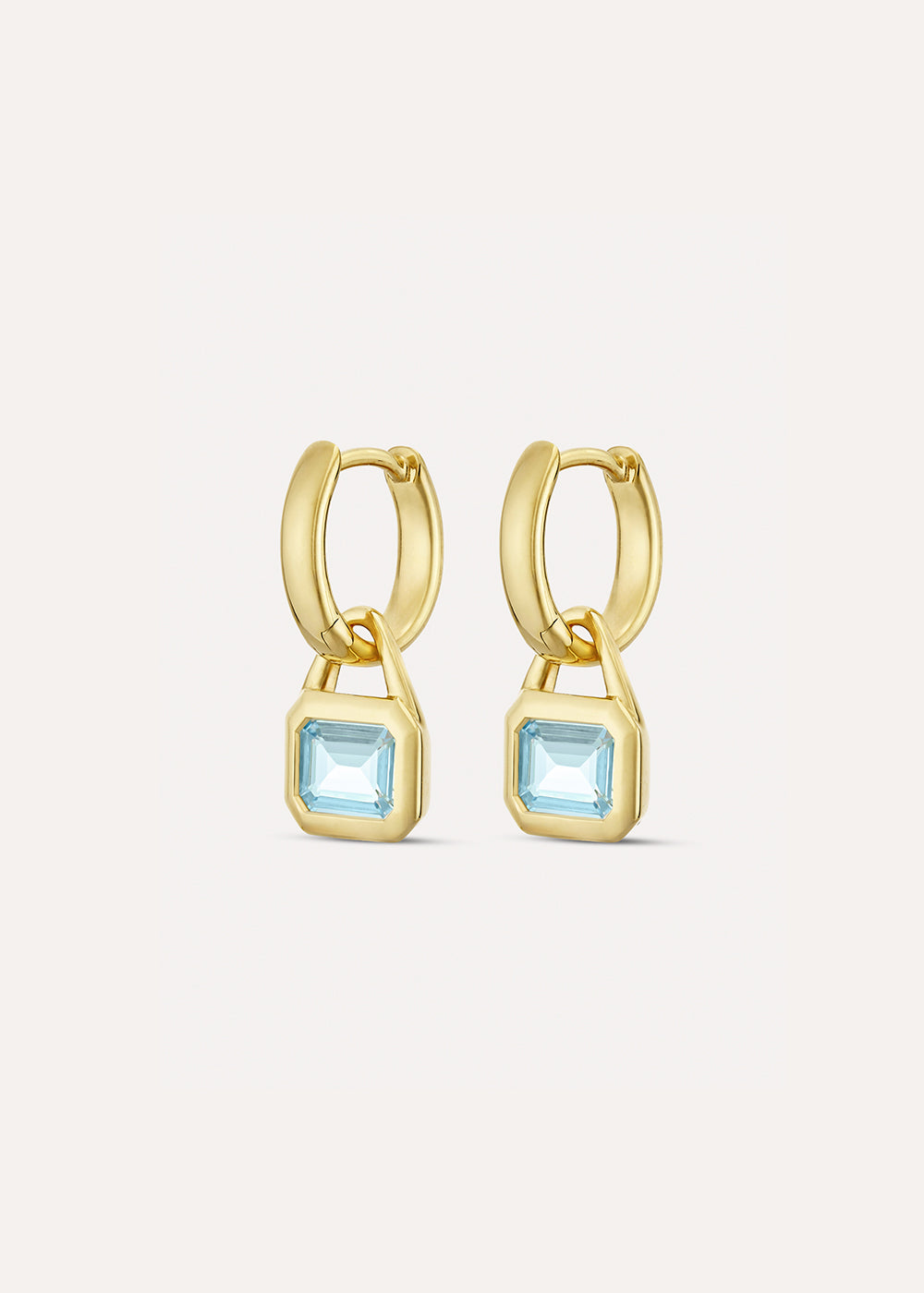 Paloma Sky Blue Topaz Small Hoop Drop Earrings
