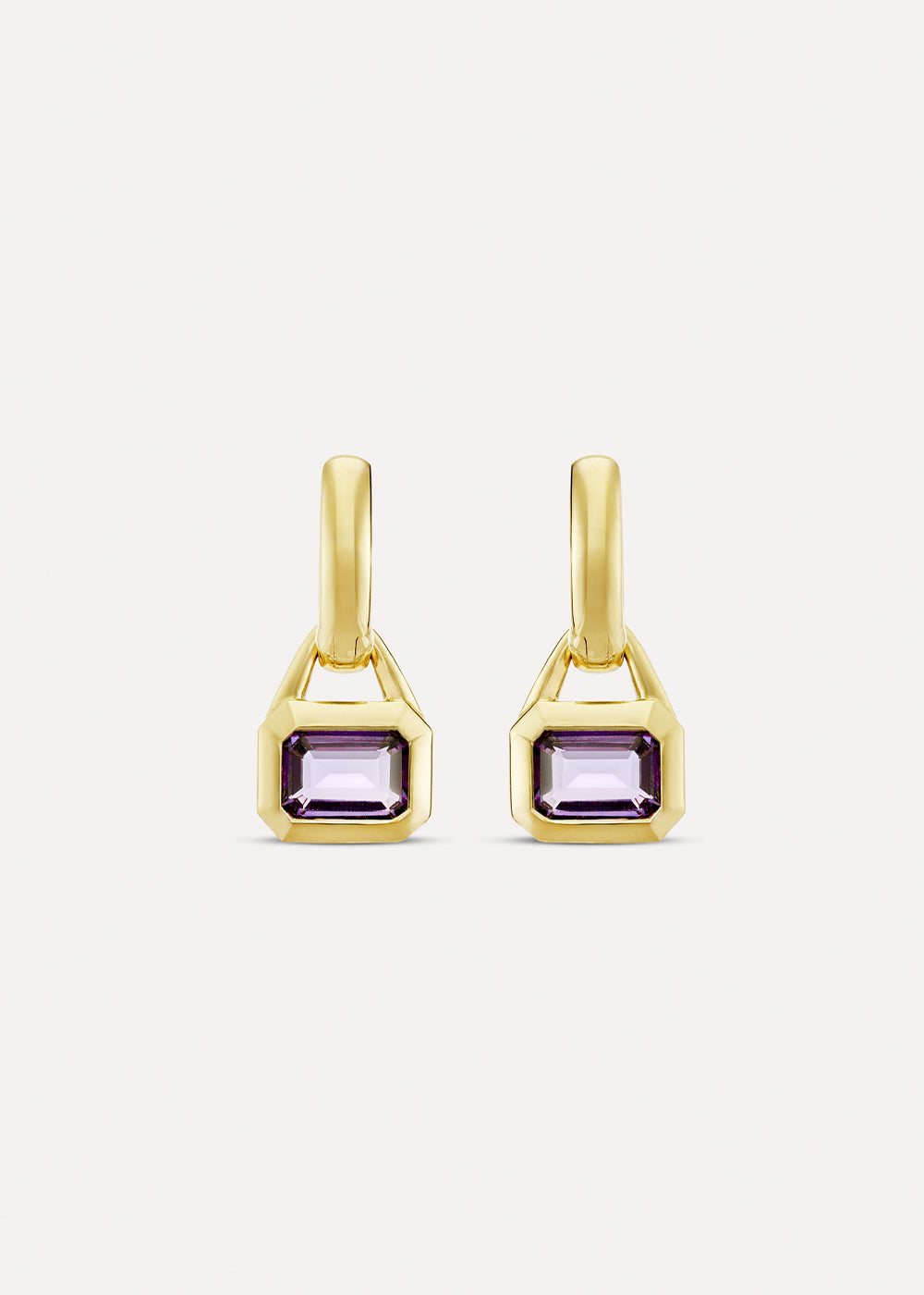 Paloma Amethyst Small Hoop Drop Earring