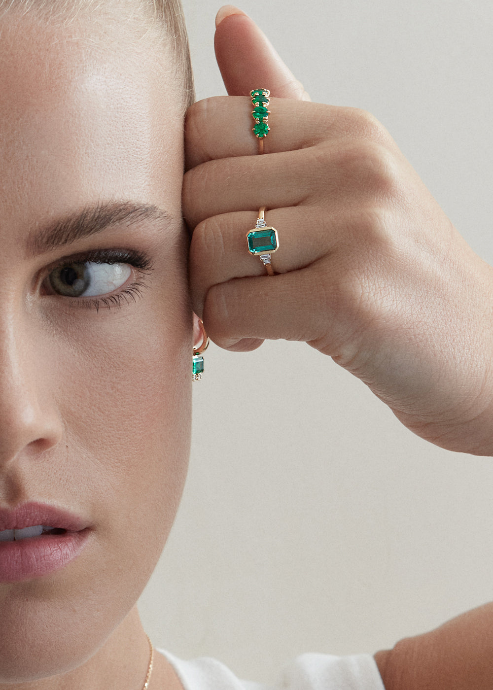Elyhara Emerald Five Stone Ring