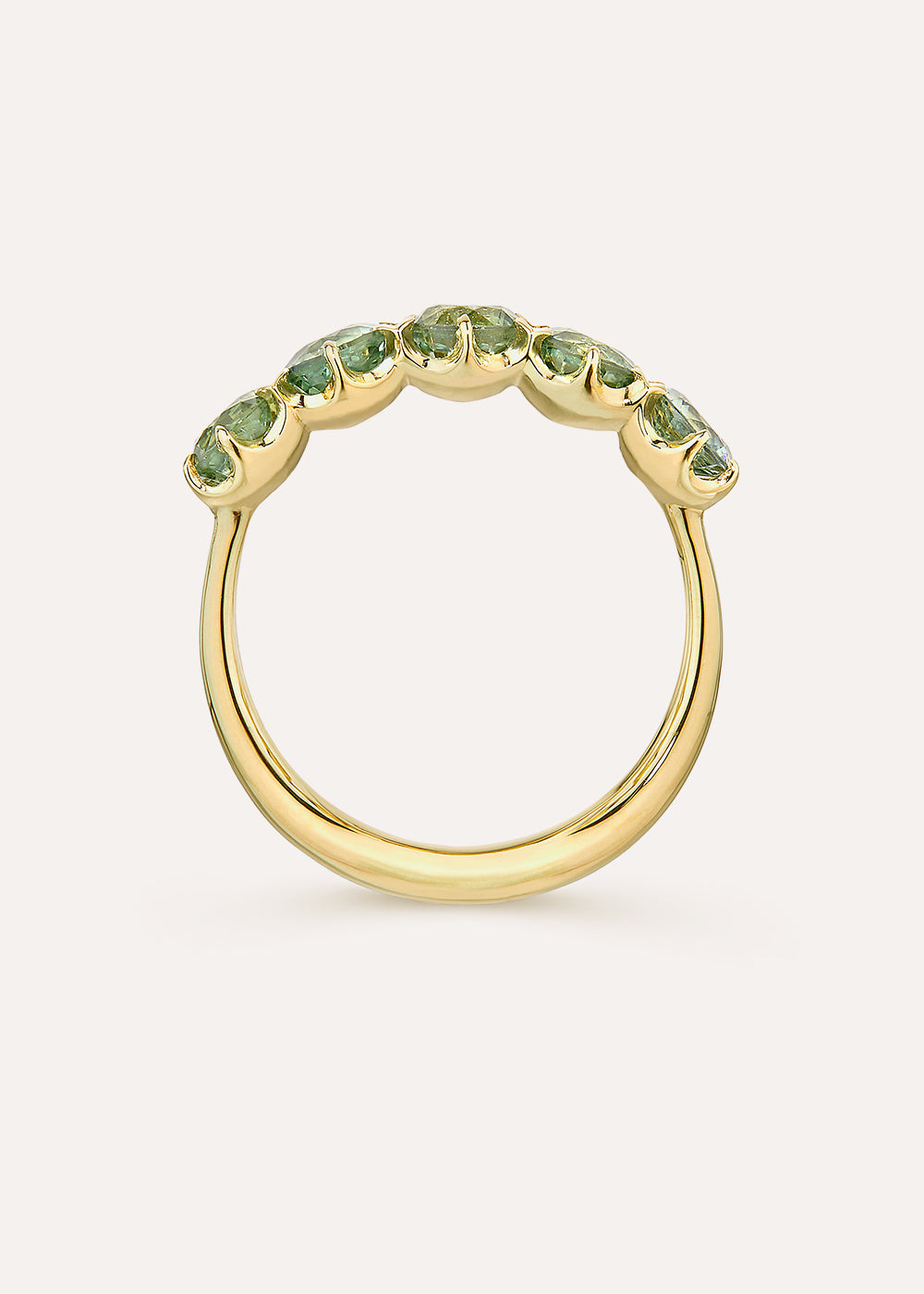 Elyhara Light Green Sapphire Five Stone Ring