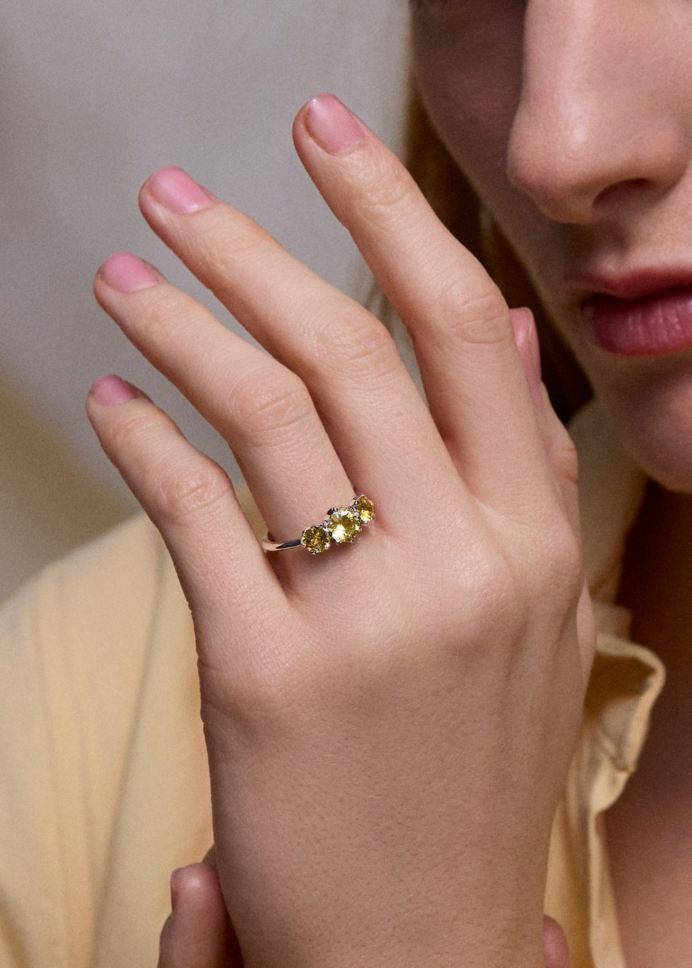 Elyhara Medium Trilogy Sapphire Ring