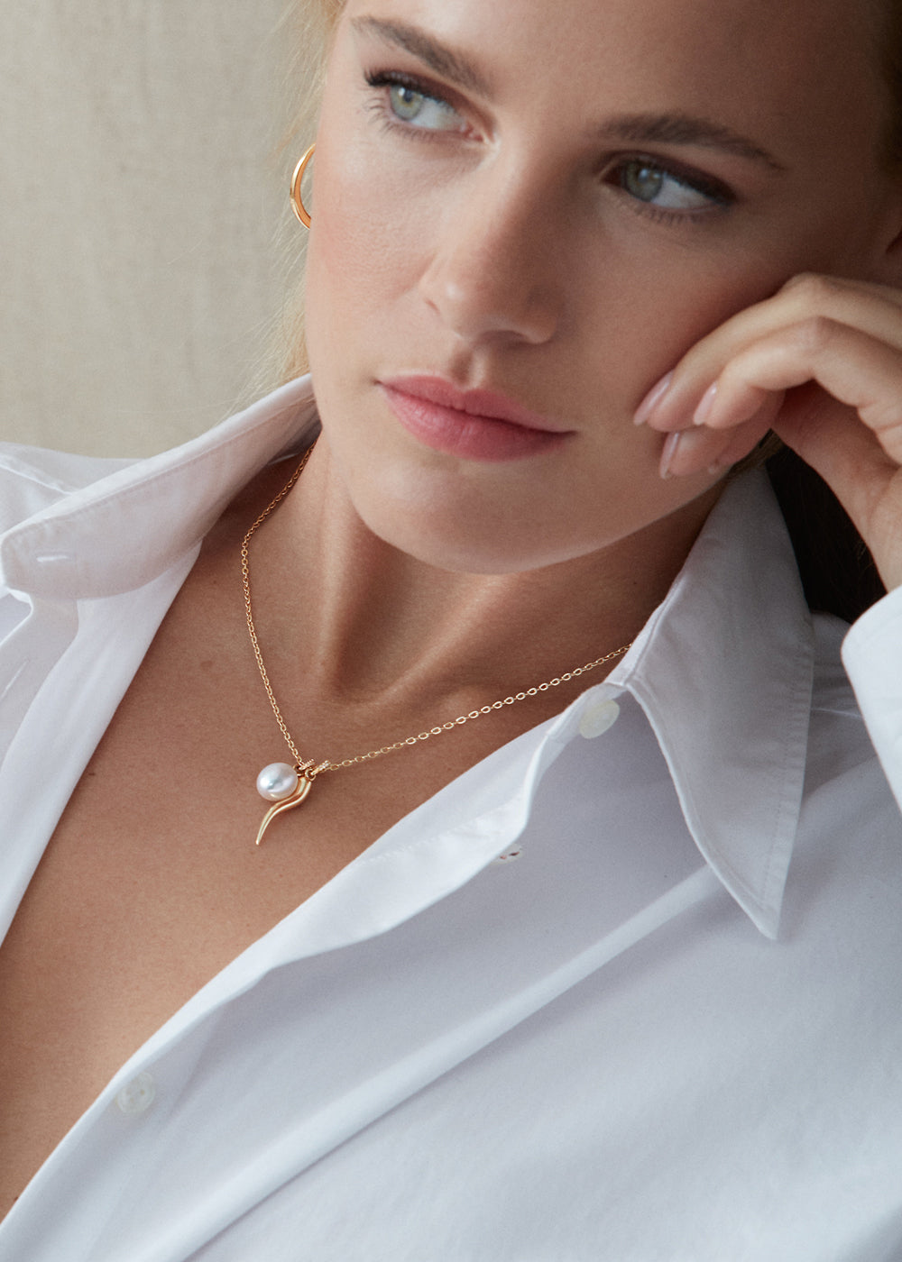 Toro Horn Charm Necklace