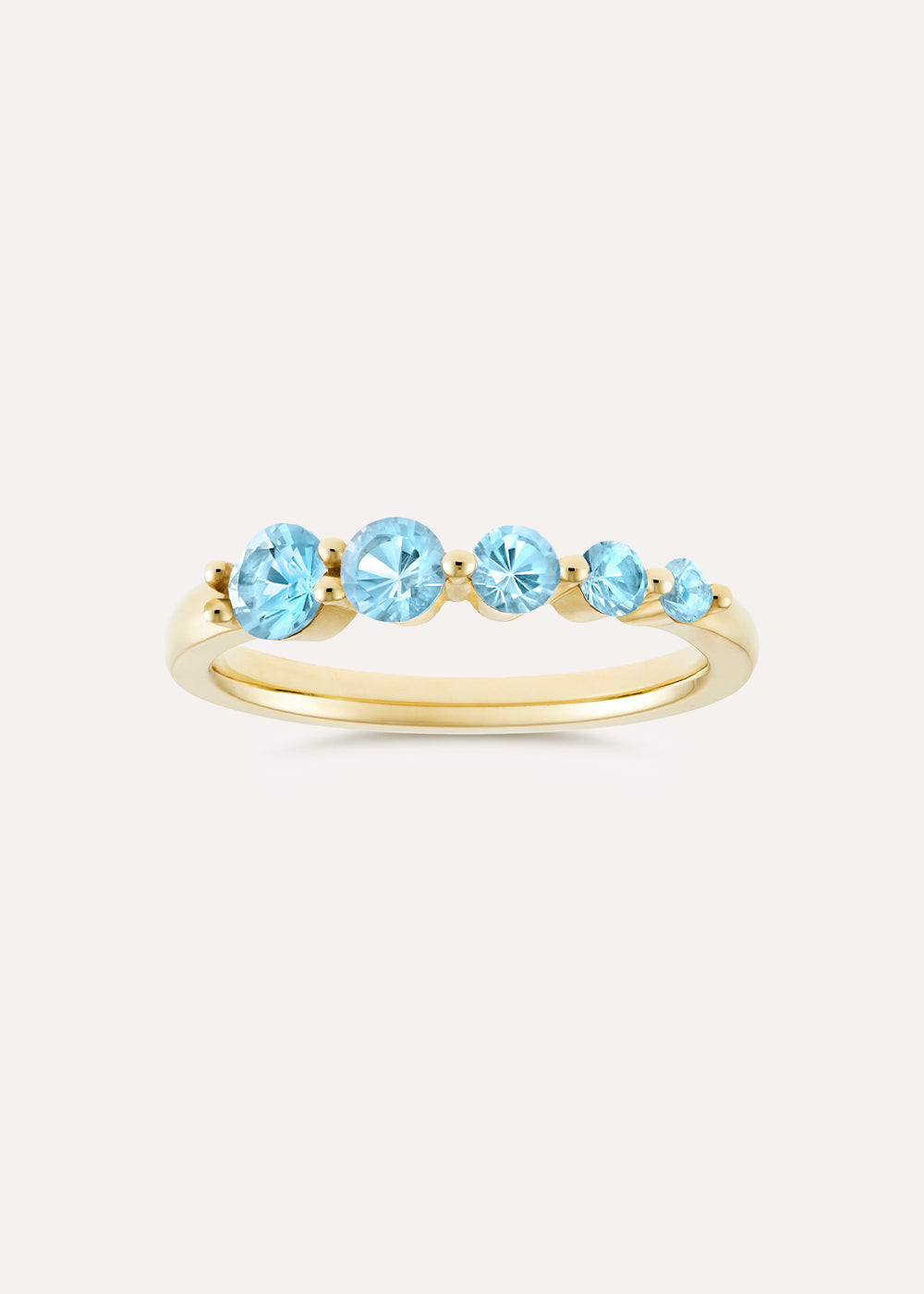 Shuga Swiss Blue Topaz Graduated Ring