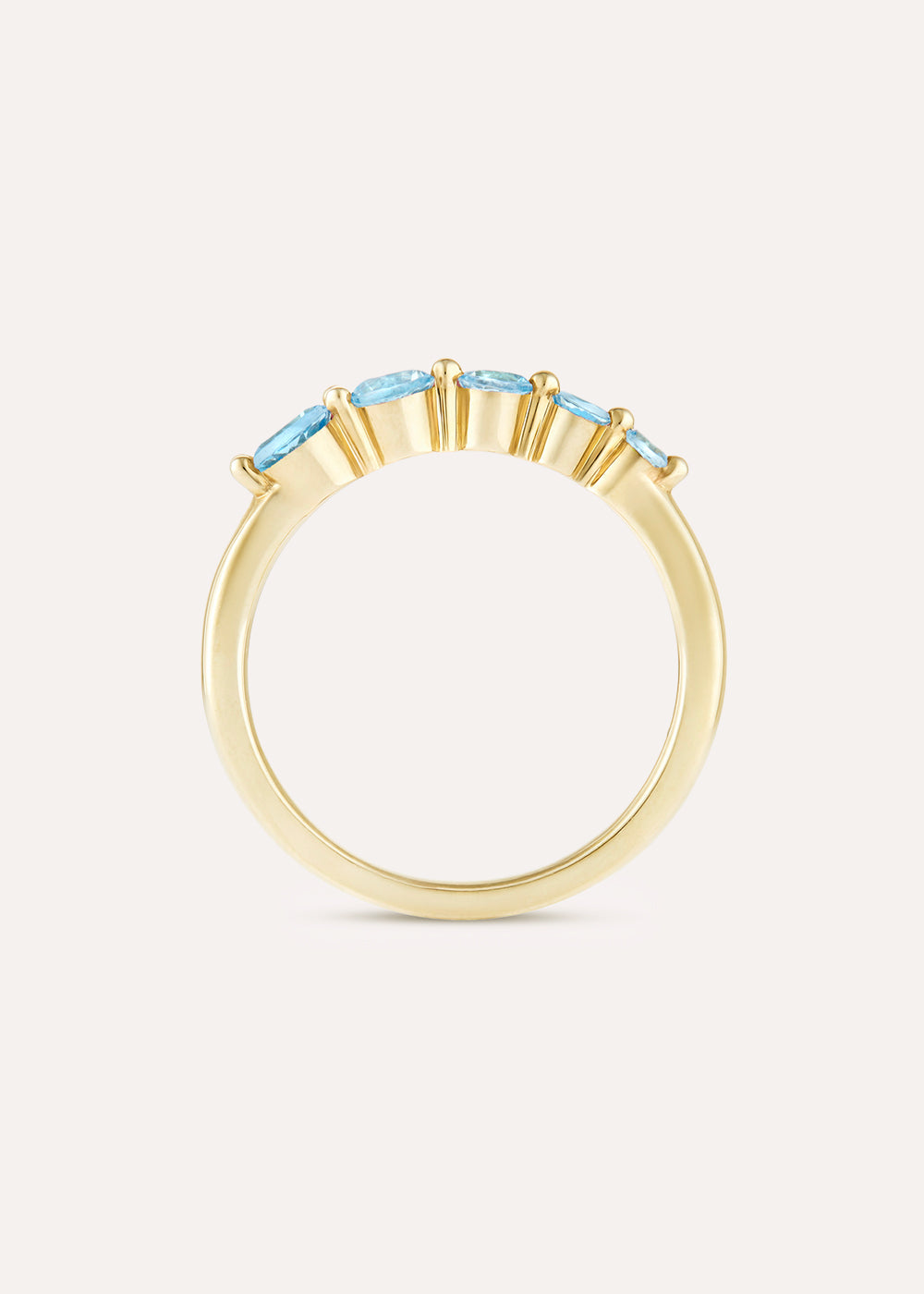 Shuga Swiss Blue Topaz Graduated Ring