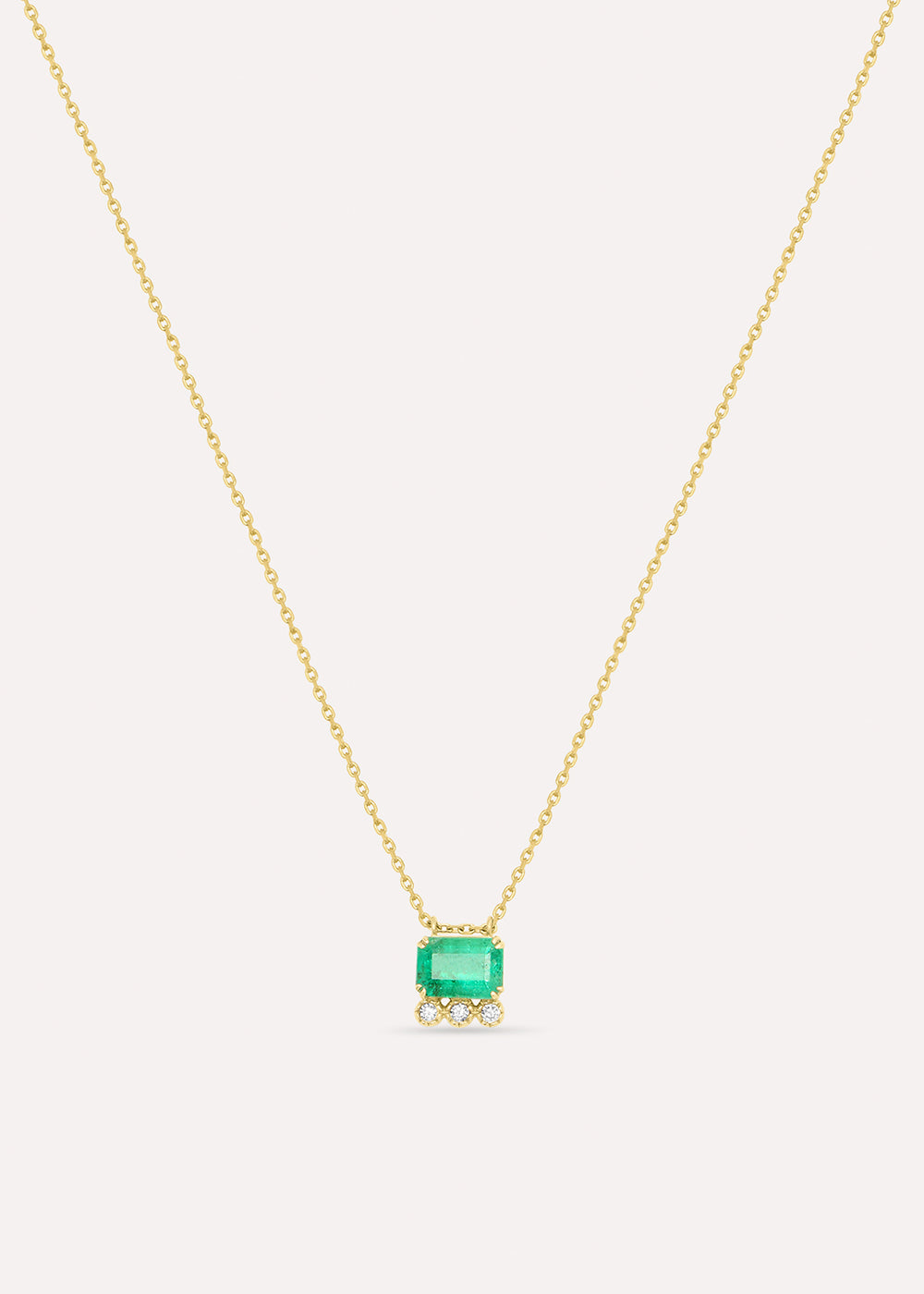 Betony Emerald & Lab-Grown Diamond Necklace