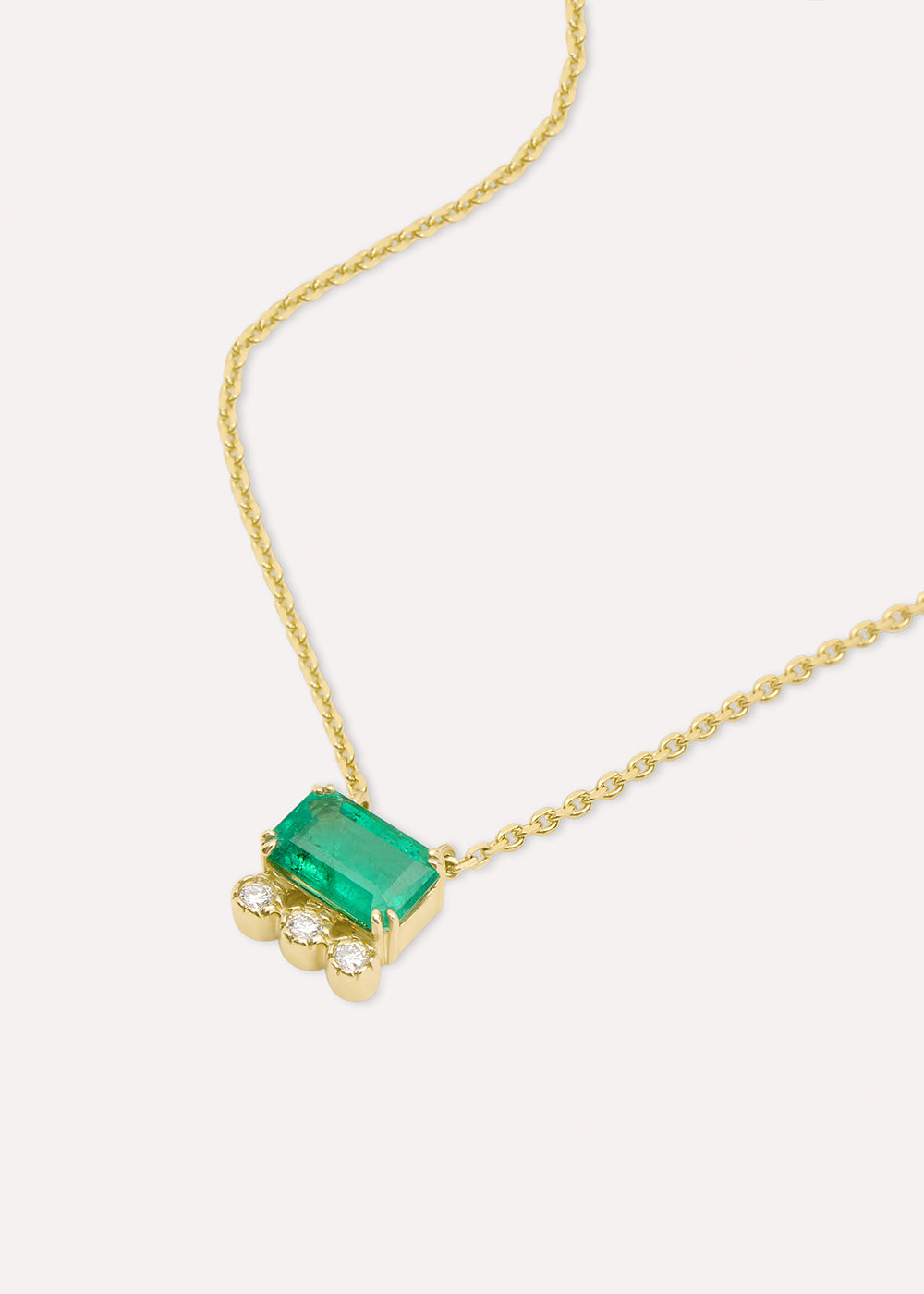 Betony Emerald & Lab-Grown Diamond Necklace