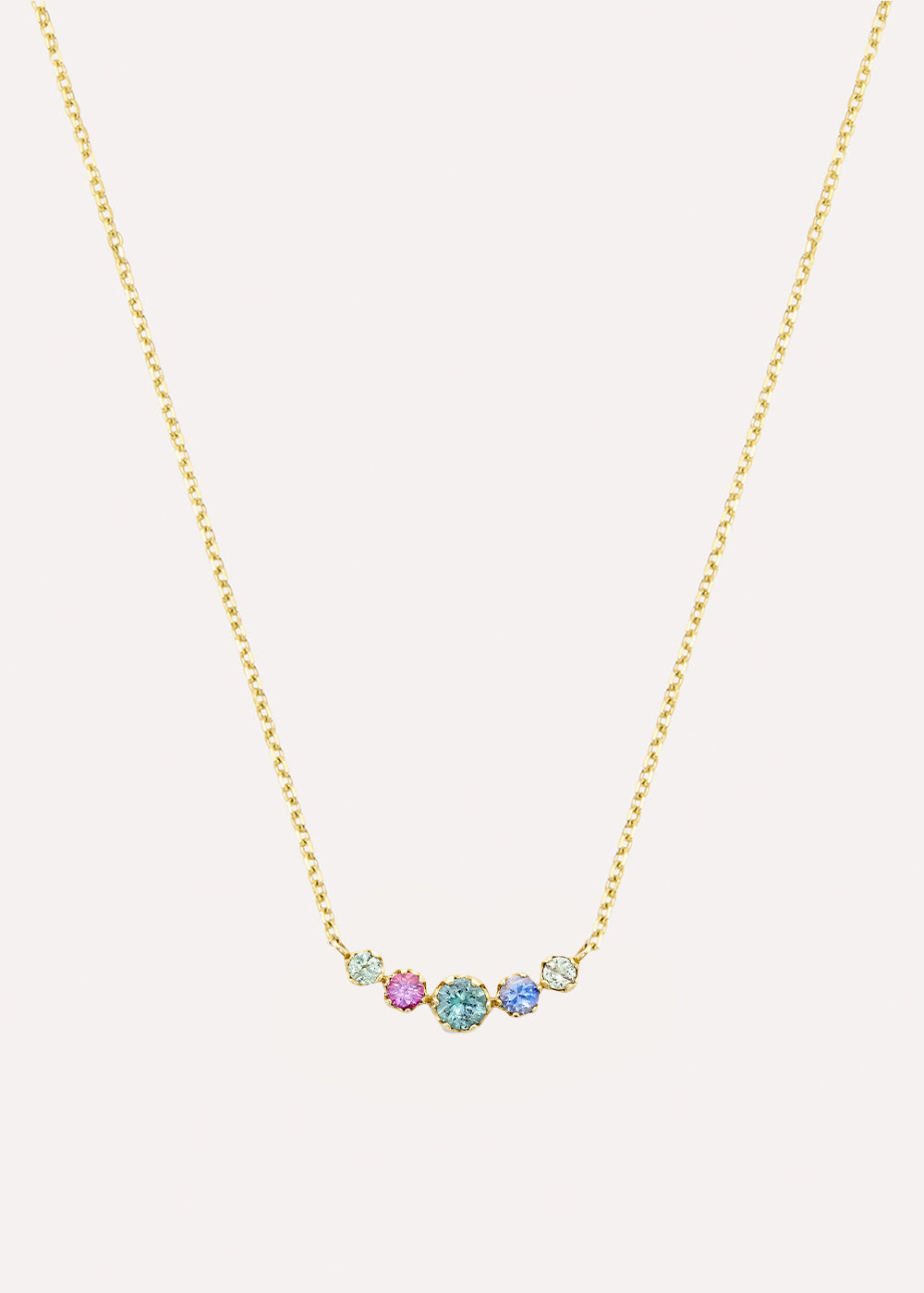 Elyhara Multicolour Sapphire Scoop Necklace