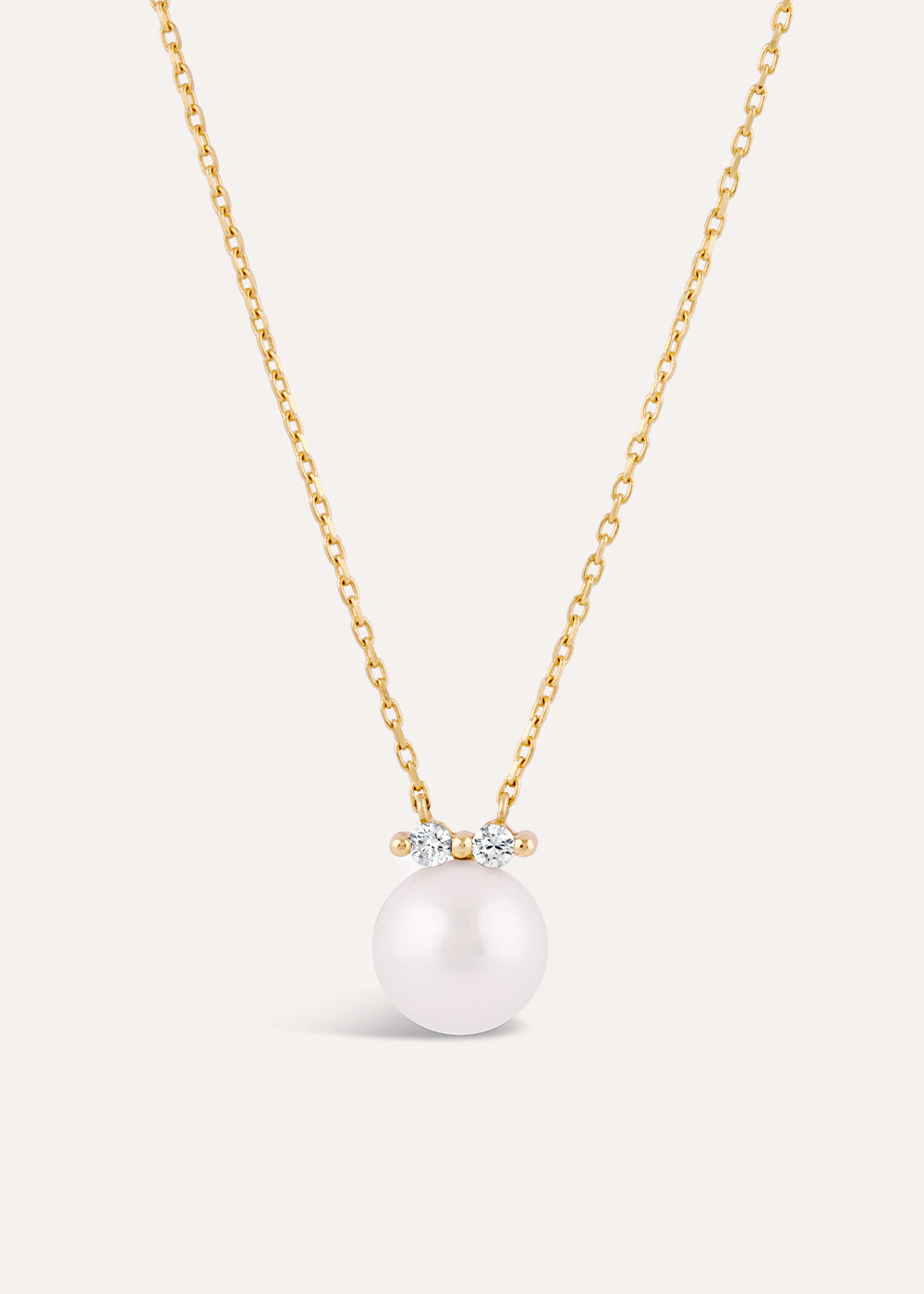 Shuga Pearl & Double Diamond Necklace