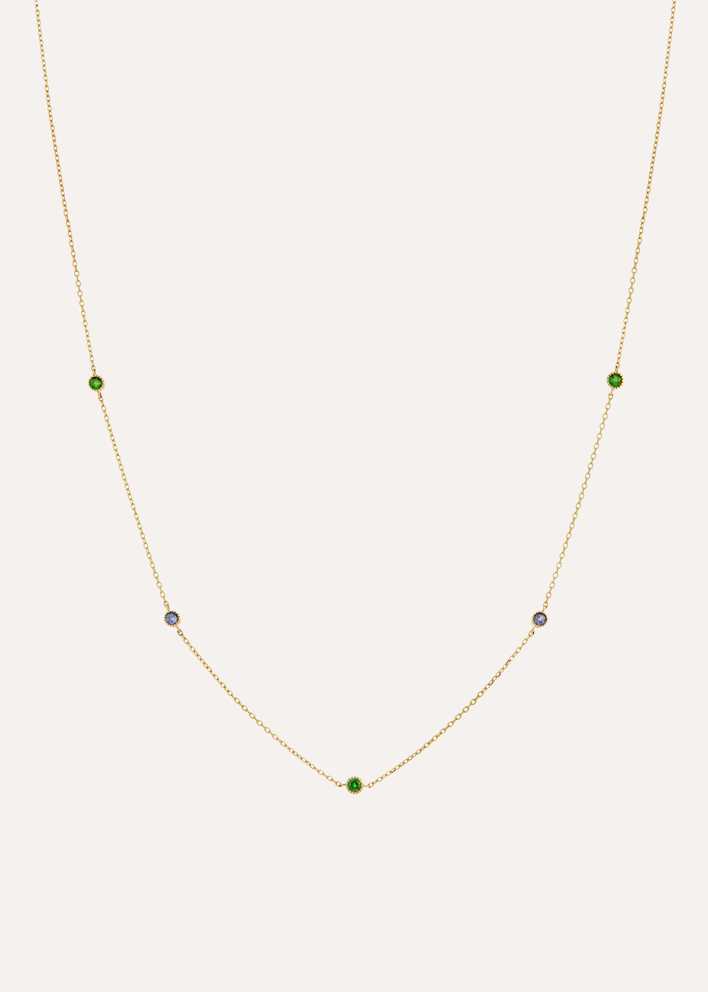 Jasmine Scatter Tanzanite & Tsavorite Necklace