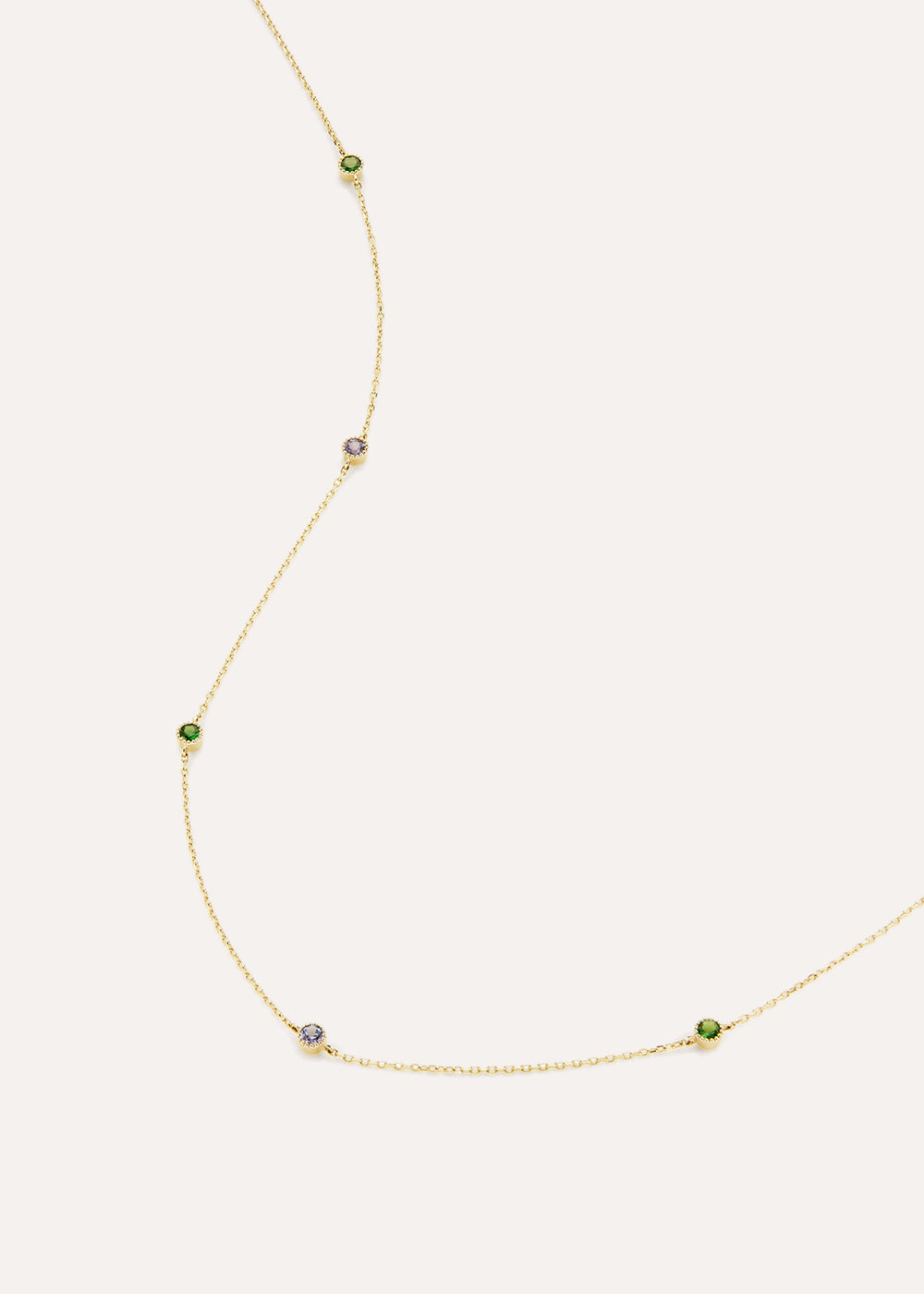 Jasmine Scatter Tanzanite & Tsavorite Necklace