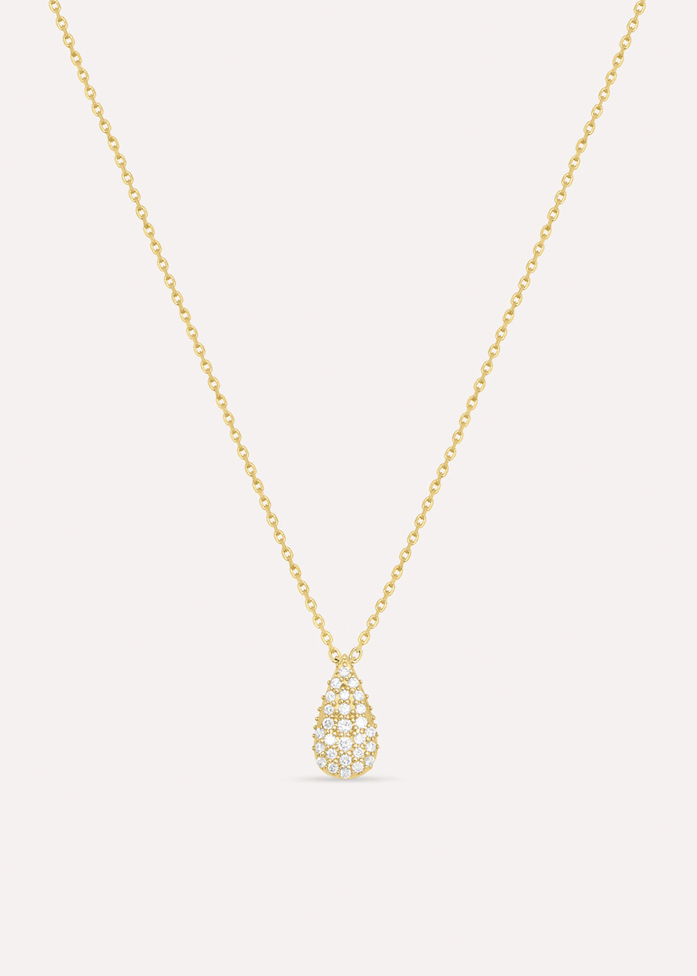 Pear Drop Pavé Lab-Grown Diamond Necklace