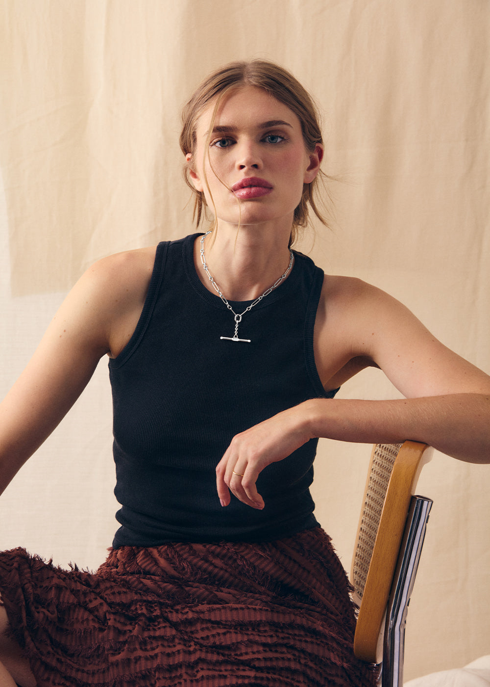 Mother of Pearl T-Bar Necklace