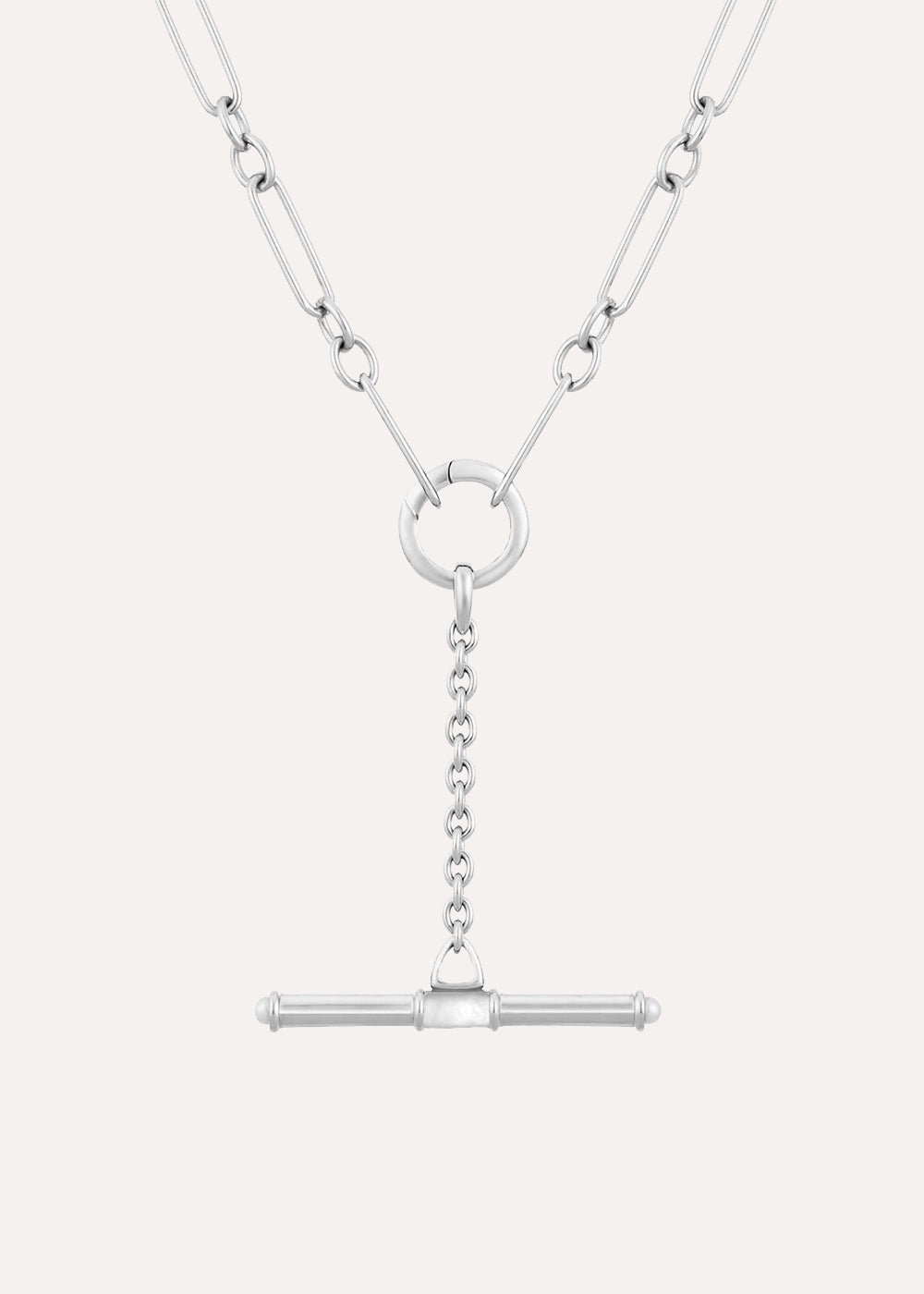 Lariat T-Bar Mother of Pearl Necklace