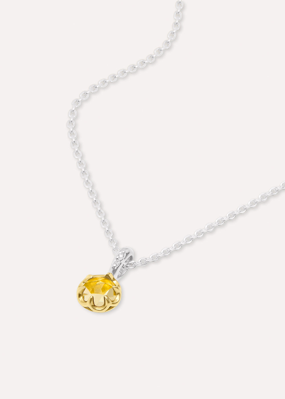 Lemon Quartz November Birthstone Necklace