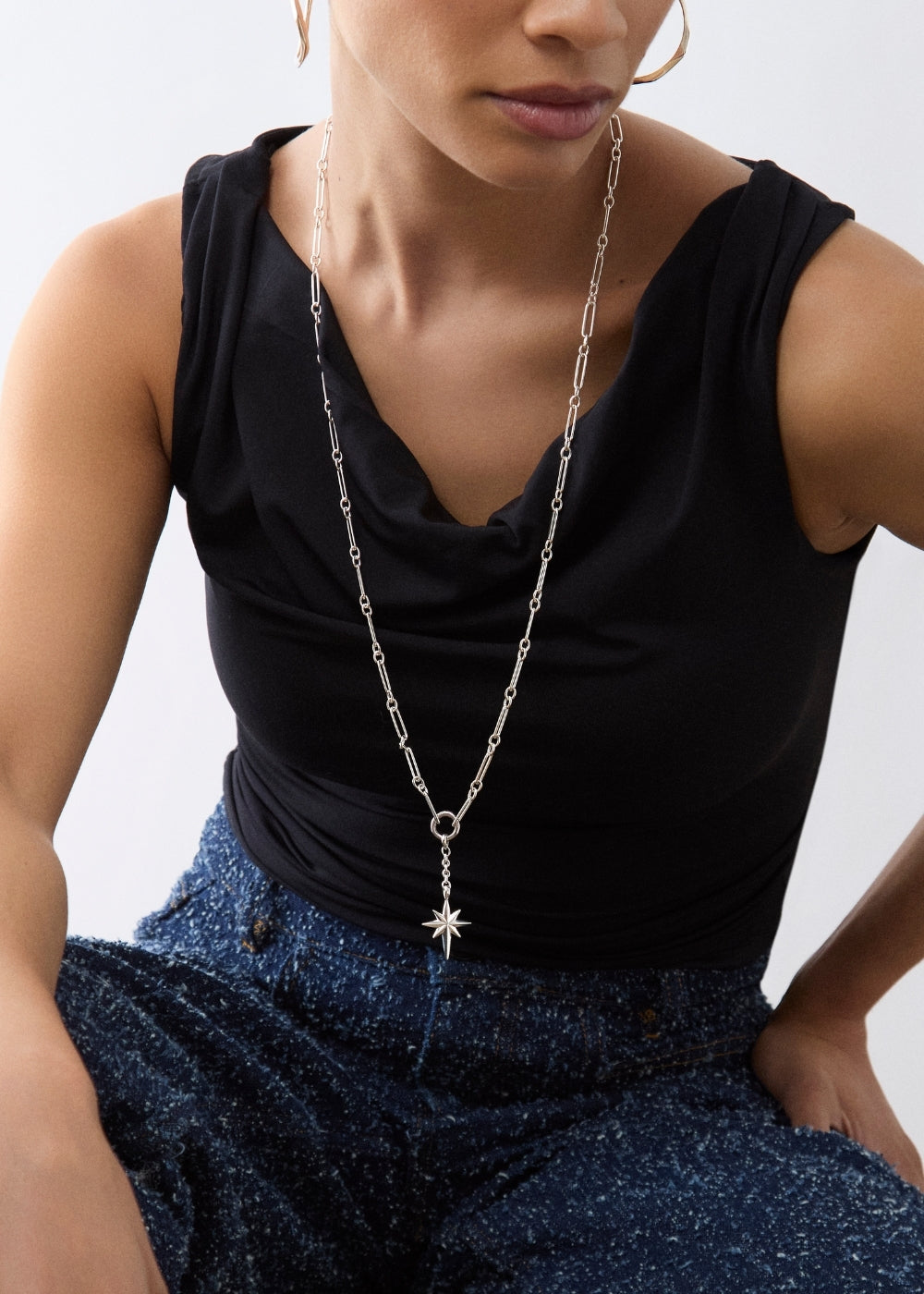 Lariat North Star Necklace