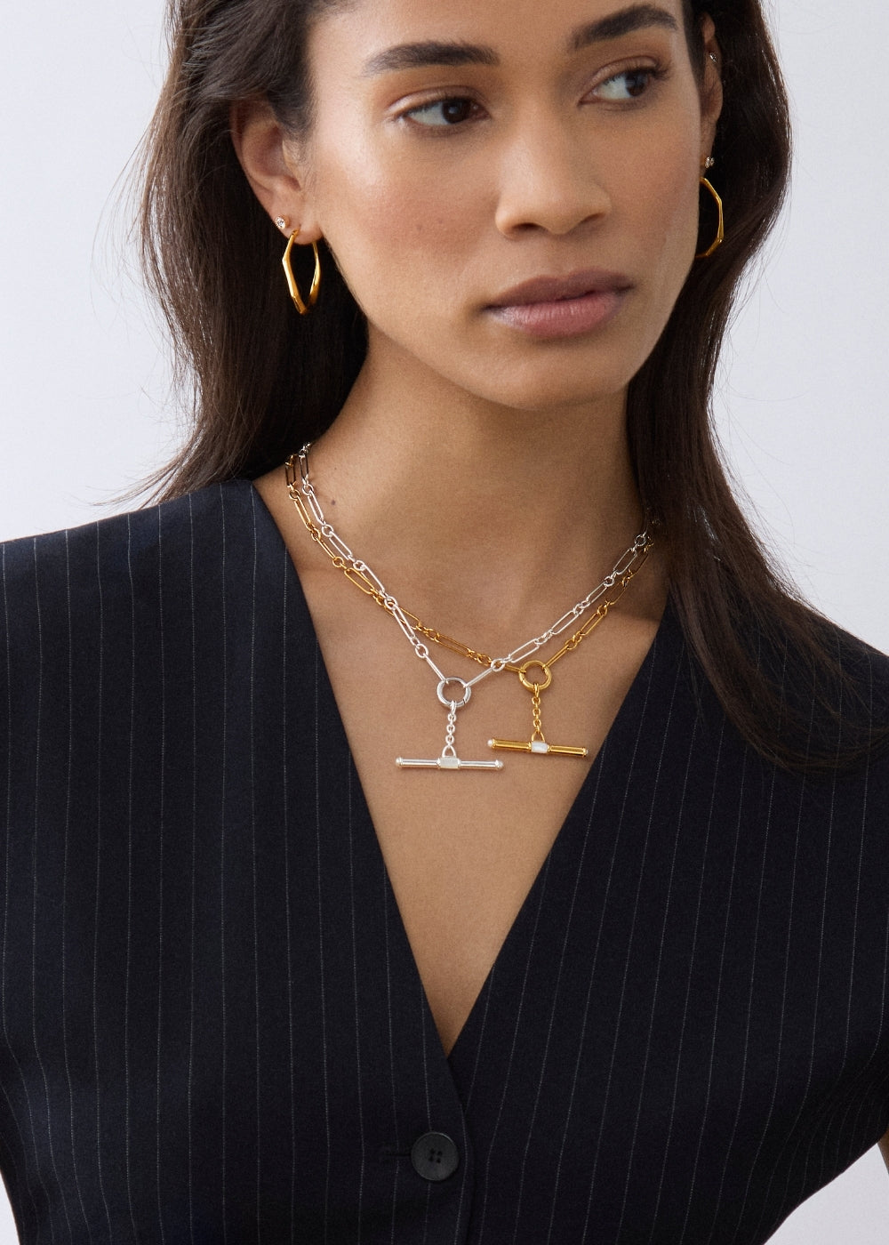 Mother of Pearl T-Bar Necklace