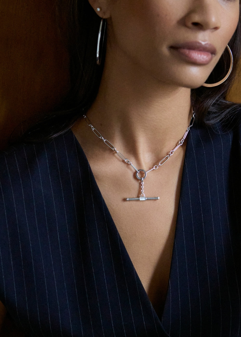 Mother of Pearl T-Bar Necklace