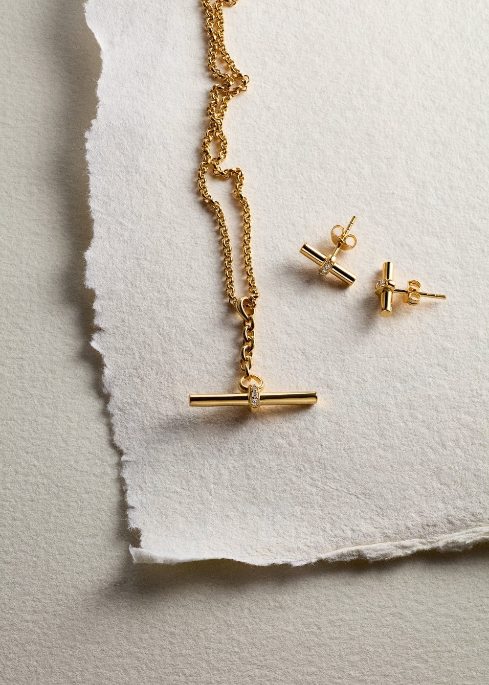 My World T-Bar Stud Earrings